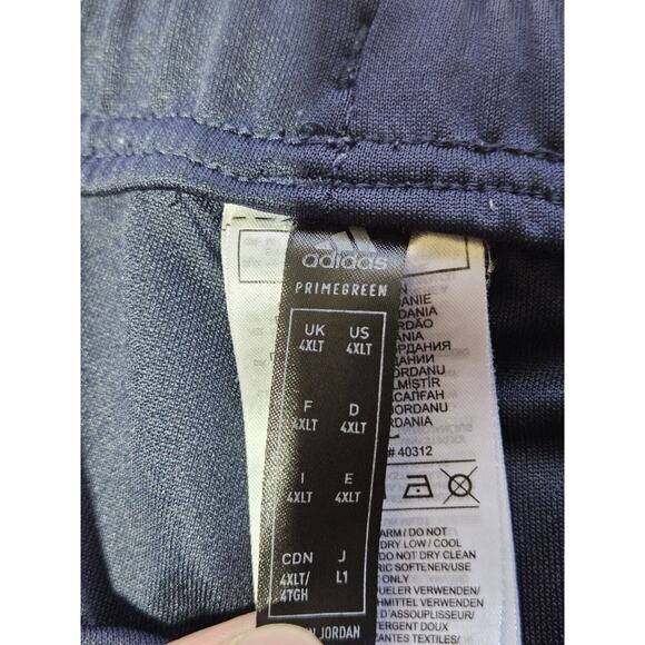 VINTAGE Adidas Track Pants Men's 4XLT Blue White Striped Running Y2K Preppy - Picture 5 of 12